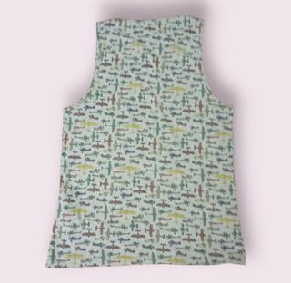 Camiseta tirantes gris con aviones