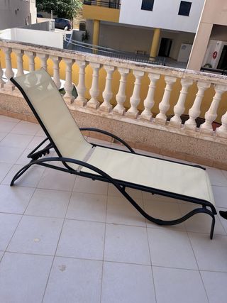 Tumbona hierro forjado reclinable