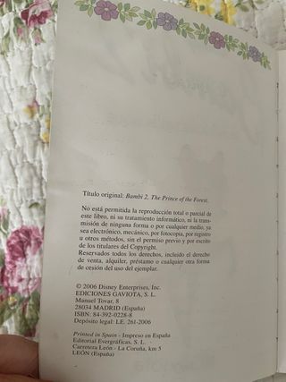 Cuento Bambi , año 2006