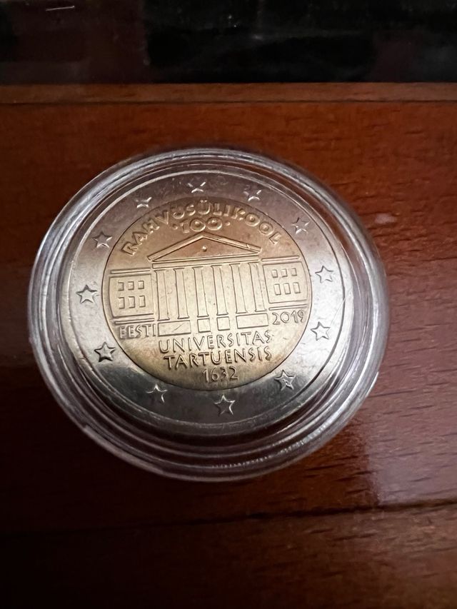 Moneda belgica 2€ sc universidad encapsulada