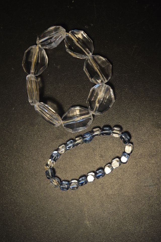 set 10 bracciali rosa e viola