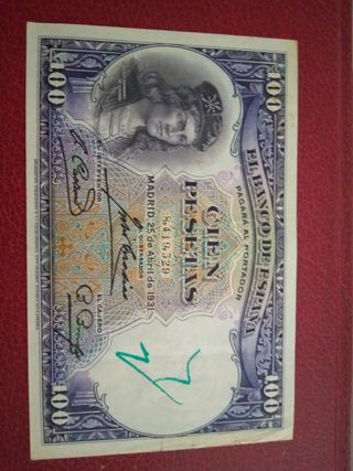 cien pesetas
