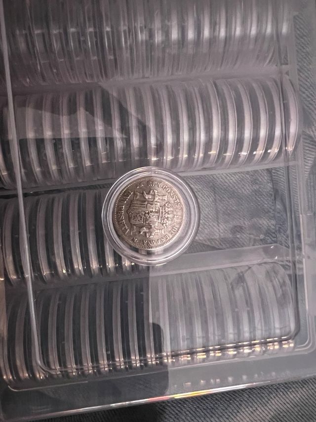 Moneda de plata 1 peseta 1885 alfonso xii