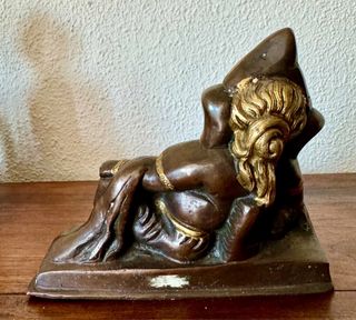 Figura en bronce Ganesha tumbado