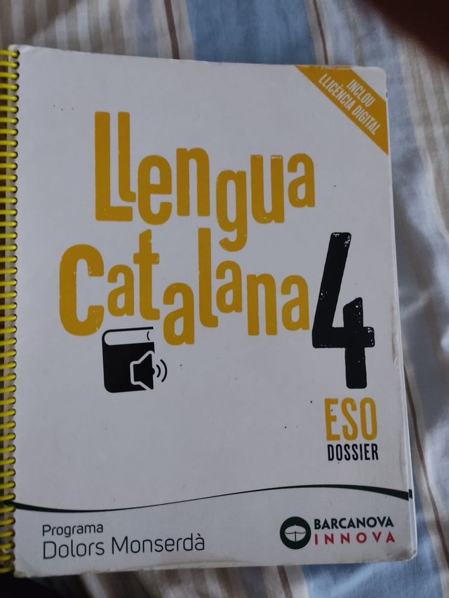 Llibre llengua catalana 4 ESO