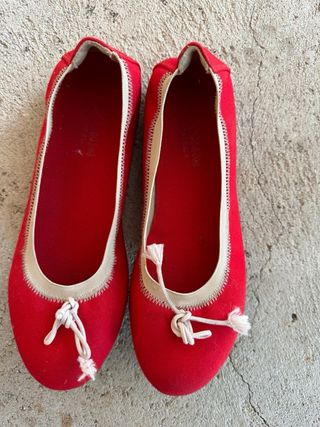 Manoletinas rojas talla 37