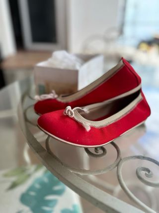 Manoletinas rojas talla 37