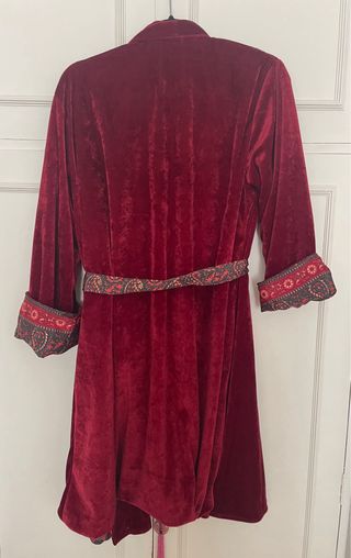 KAFTAN DE TERCIOPELO GRANATE REVERSIBLE