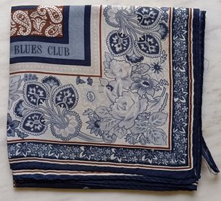 Foulard vintage pura seta Blues Club 