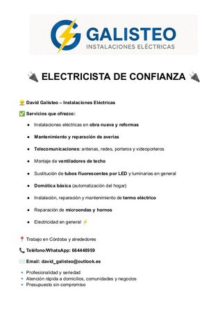 Instalador electricista autorizado