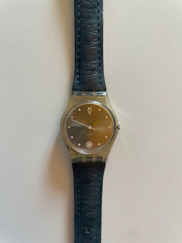 Orologio vintage Swatch lady 1999 cinturino pelle