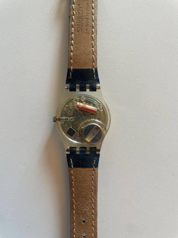Orologio vintage Swatch lady 1999 cinturino pelle