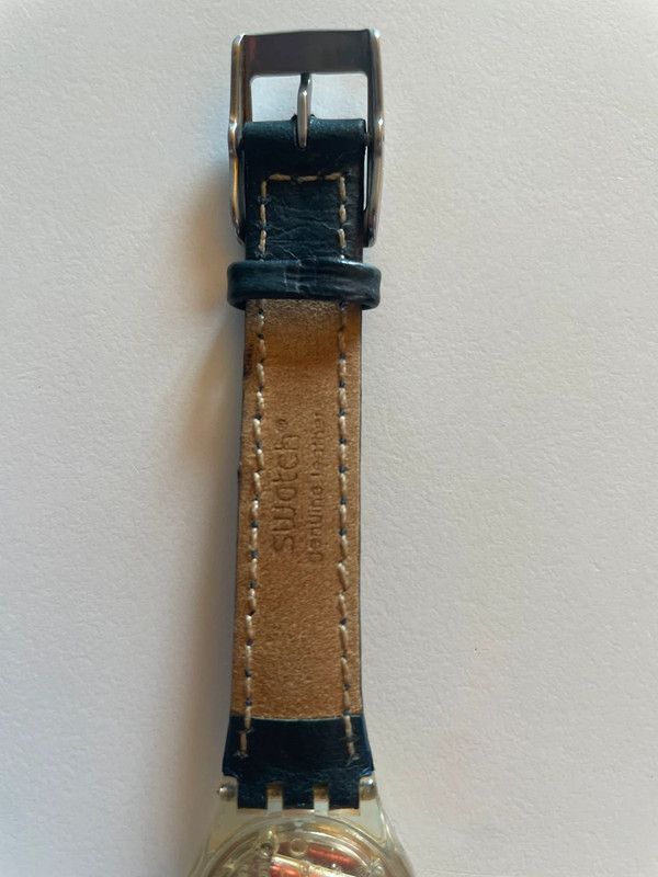 Orologio vintage Swatch lady 1999 cinturino pelle