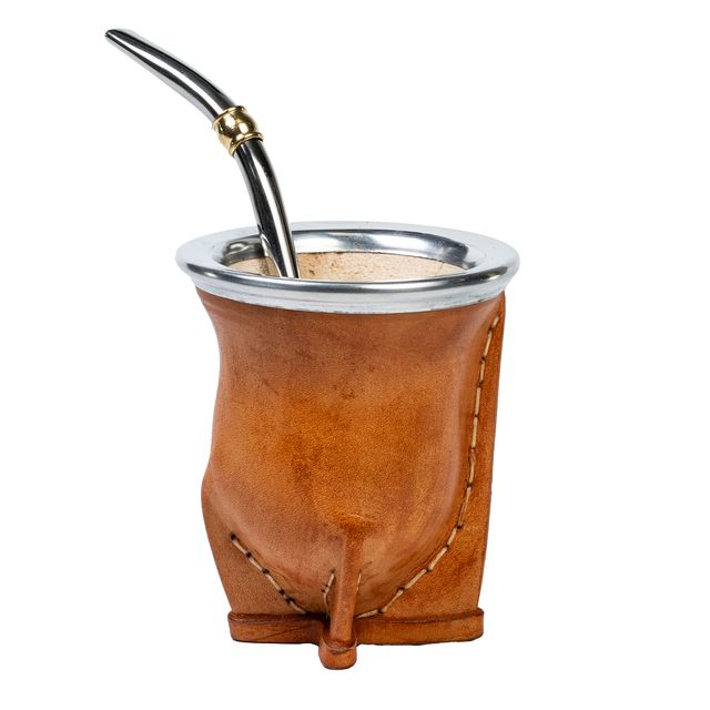 Mate camionero de calabaza con bombilla