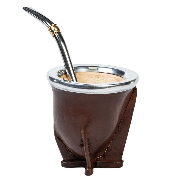 Mate camionero de calabaza con bombilla