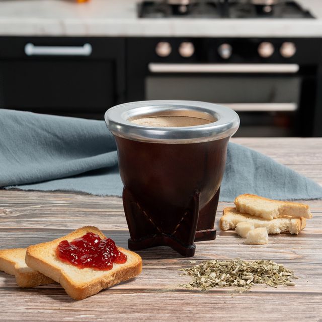 Mate camionero de calabaza con bombilla