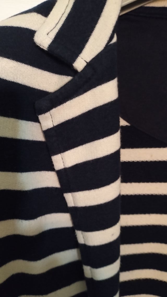 GIACCA DONNA MARINARA A RIGHE BLU/BIANCO