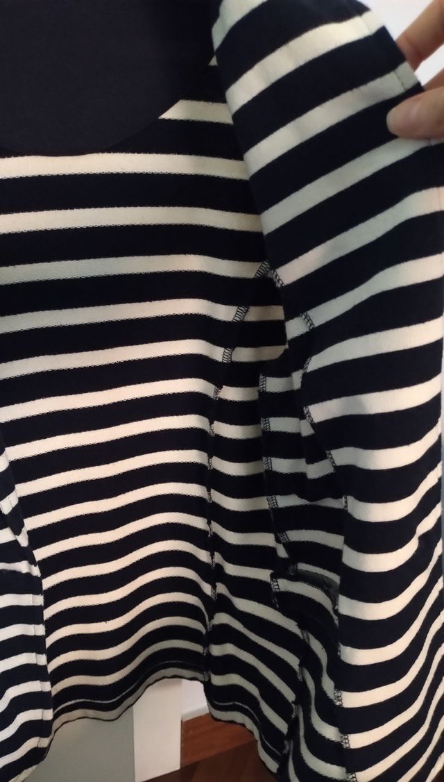 GIACCA DONNA MARINARA A RIGHE BLU/BIANCO