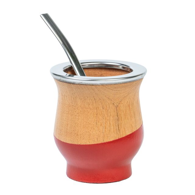 Mate camionero pintado con bombilla