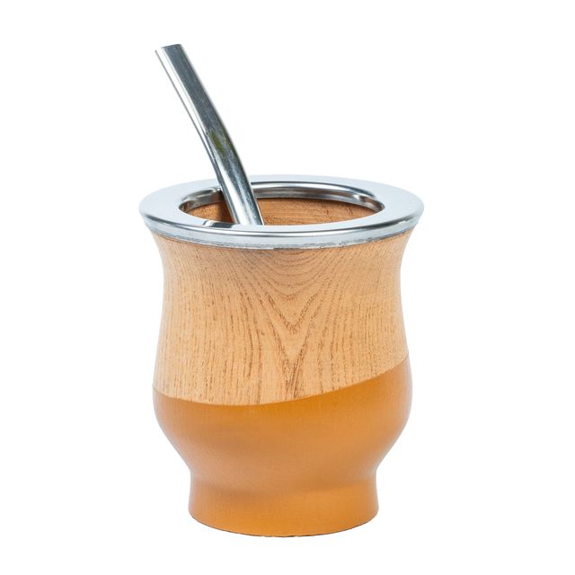 Mate camionero pintado con bombilla