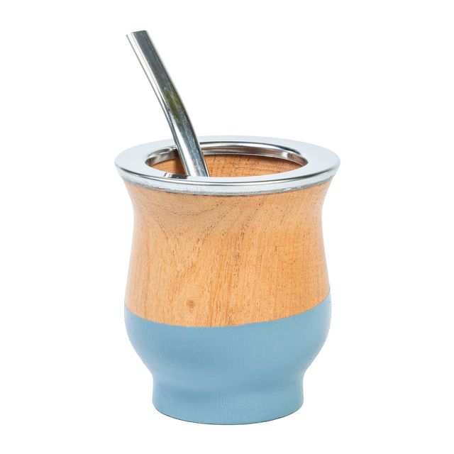 Mate camionero pintado con bombilla