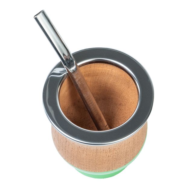 Mate camionero pintado con bombilla