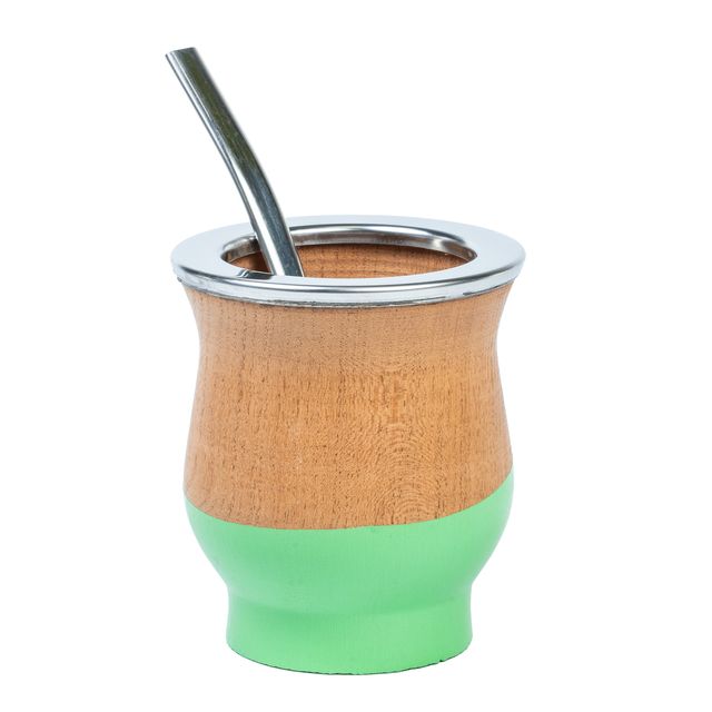 Mate camionero pintado con bombilla