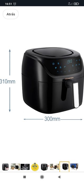 Freidora de aire 8 litros Russell Hobbs