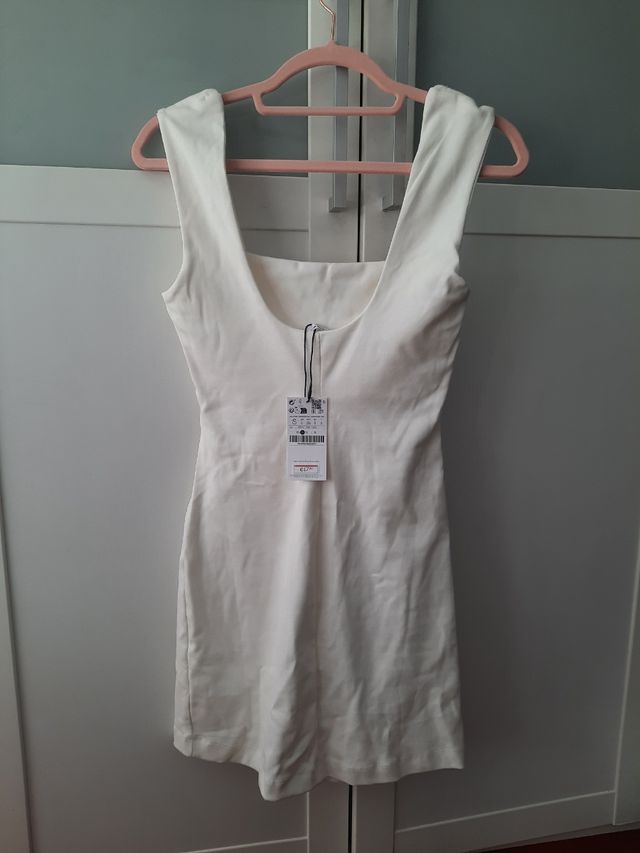 Vestido blanco Stradivarius talla S