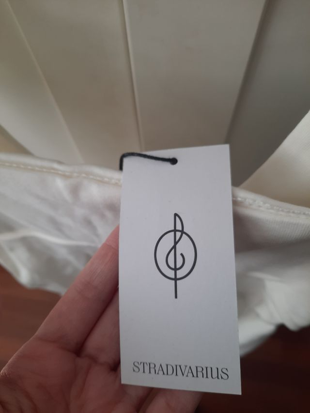 Vestido blanco Stradivarius talla S