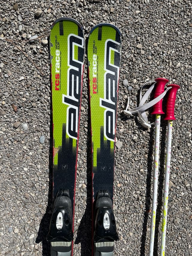 Esquís Elan RCS Race y bastones