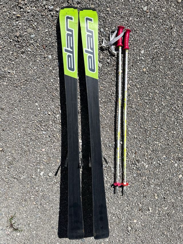 Esquís Elan RCS Race y bastones