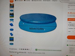 Cubierta piscina redonda 183 cm