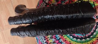 Botas piel negras tacón altas