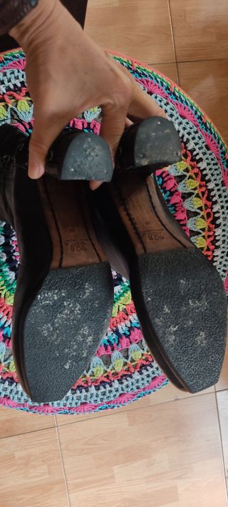 Botas piel negras tacón altas