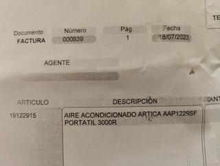 Aire acondicionado portátil