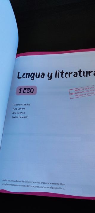 lengua castellana y literatura 1° ESO