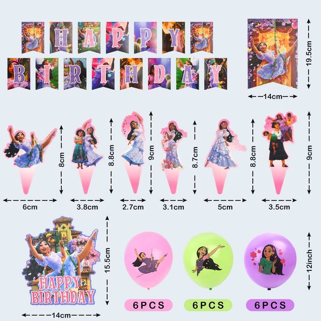 Globos decorativos de cumpleaños con encanto