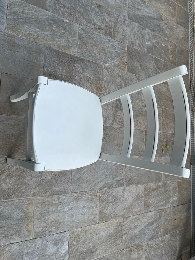 6 sedie da interno bianche in legno Folino