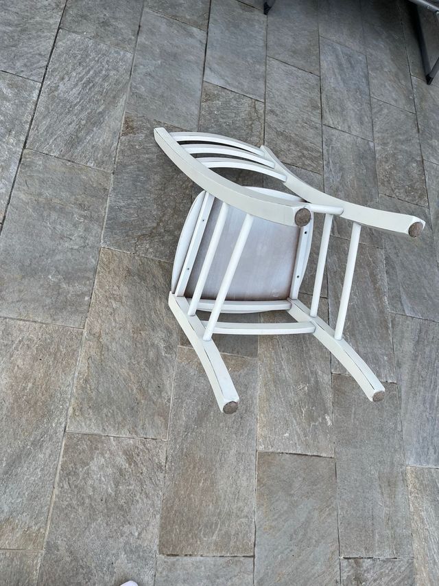 6 sedie da interno bianche in legno Folino