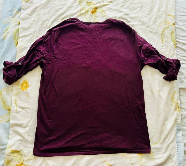 Maglietta Maniche Lunghe H&M color bordeauaux XL