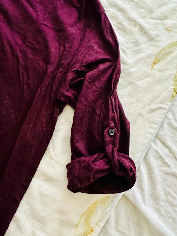 Maglietta Maniche Lunghe H&M color bordeauaux XL