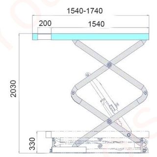 ELEVADOR 3,5T PARA EMPOTRAR 2M