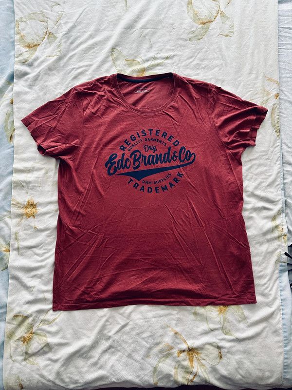 Maglietta maniche corte Edc Brand & Co Bordeaux XL