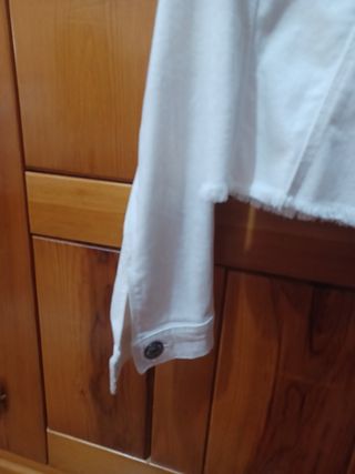 Cazadora vaquera blanca, talla 11-12