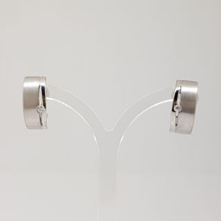 Pendientes Oro Blanco 18K con Diamantes 0.10ct