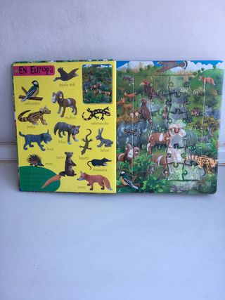 Libro con puzzles de animales