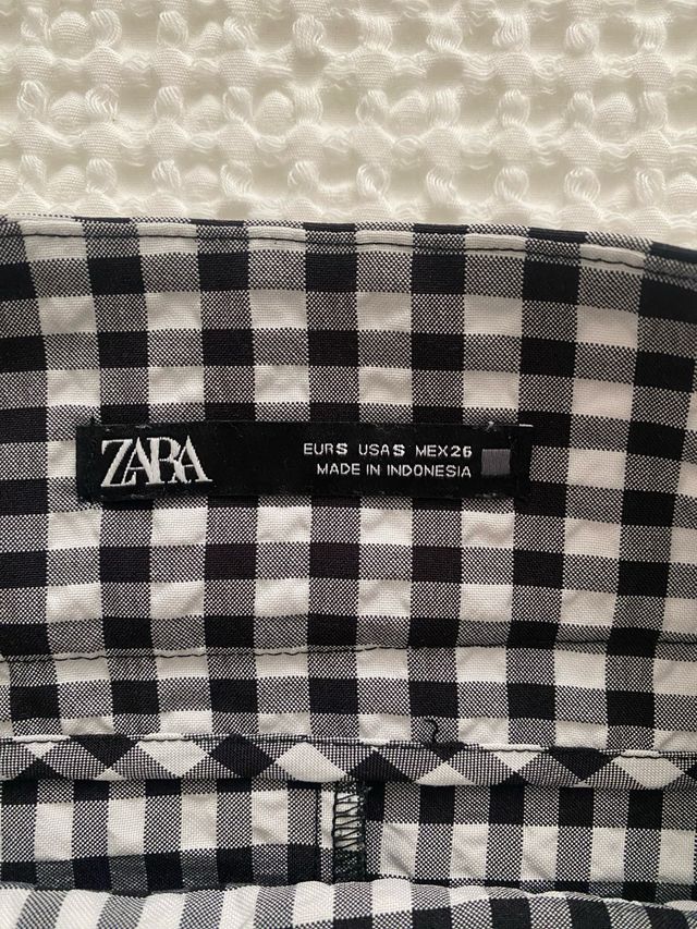 Falda cuadros asimetrica