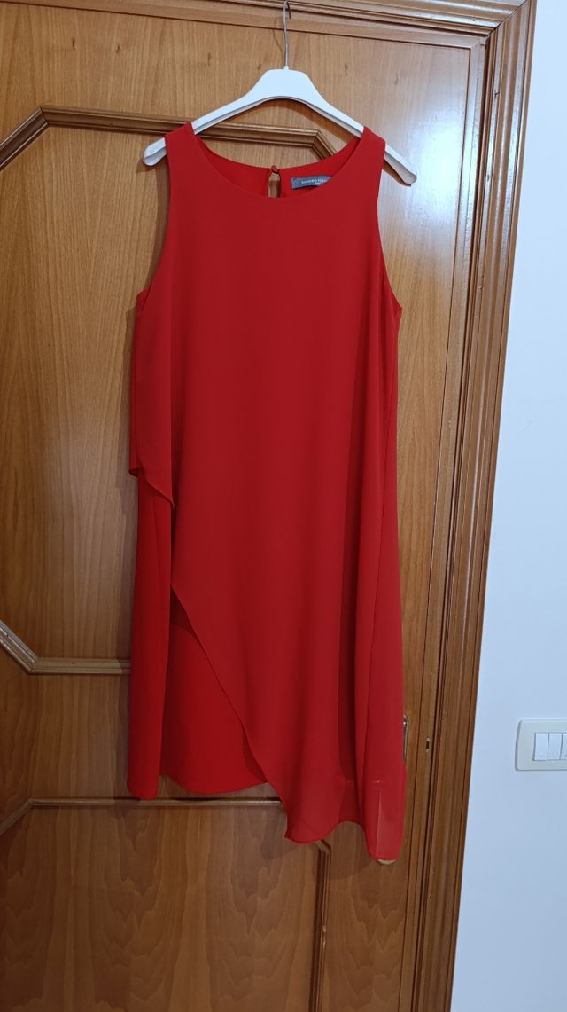 Vestito cocktail colore aragosta