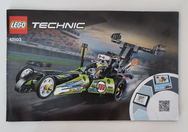 LEGO Technic 42103 Dragster ORIGINALE COMPLETO